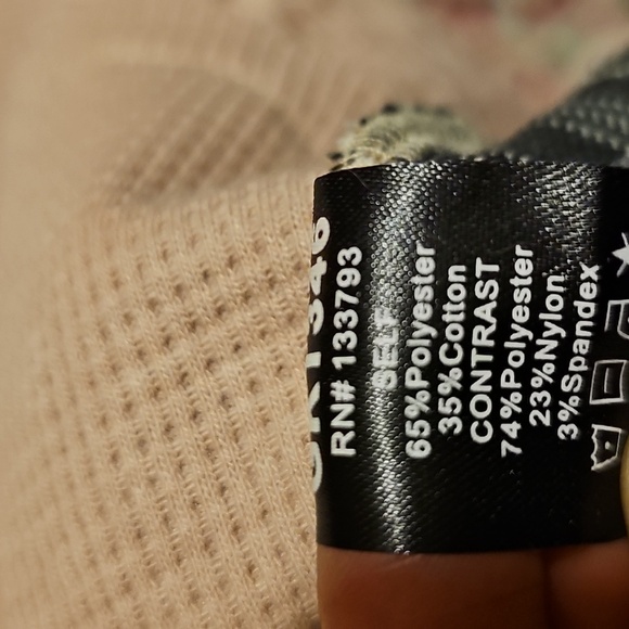 POL Pink Plaid Lace Rough Hem Hoodie Top NWT - Picture 9 of 9